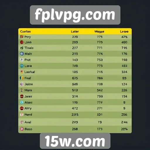 Estatísticas de jogadores no fplvpg.com para torneios